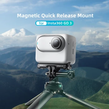 Pre Insta360 GO3 magnetické rýchle uvoľnenie base mount športové kamery príslušenstvo Obrázok