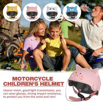 Deti Prilieb Pohodlné Bezpečnosti Cyklistické Prilby Karikatúra Roztomilý Deti Motocross Prilba Motocyklové Príslušenstvo Obrázok