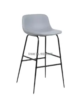 Barové Nordic bar stoličky moderný jednoduchý domácnosti, vysokú stoličku na recepcii späť stoličky bielej bar stoličky Obrázok