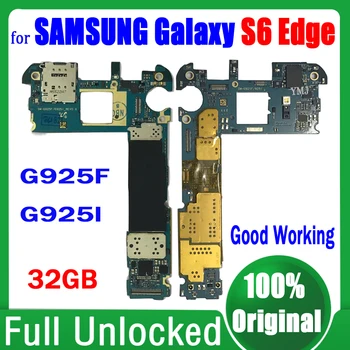 100% Originálne Odomknutý Samsung Galaxy S6 Okraji G925F G925I Doske Plný Testované Na Samsung G925F Logic Board Dobrá Práca Obrázok