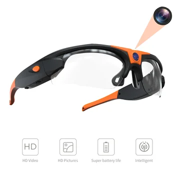 WIFI Okuliare Kamera 1080P Dotknite sa Tlačidla Videa Na vedenie Záznamu Cyklistické Okuliare Videokamera Pre Vonkajšie Inteligentné Okuliare Mini Kamera Obrázok