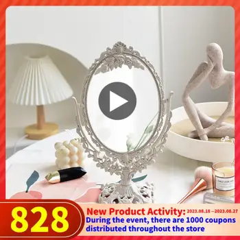Európsky Štýl Palác Rezbárstvo make-up Zrkadlo Vintage Kvetinový Oválne sa zabránilo pohybu jednotlivých častí Zrkadlo Domova make-up Zrkadlo ZM1202 Obrázok
