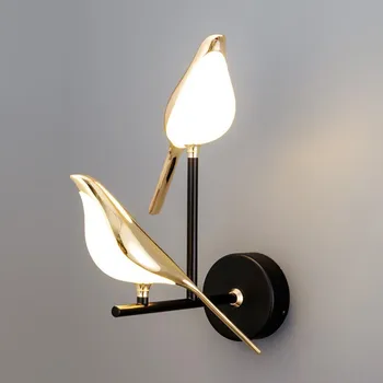 Straka poschodí svietidlo nástenné svietidlo obývacia izba gauč Nordic minimalistický dizajnér tvorivé svetlo luxusné spálne nočný vták stolná lampa Obrázok
