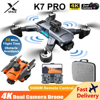 K7 Pro Drone 4K 8K Fotografovanie Fotoaparát FPV Odborných Leteckých Lietadla Prekážkou Vyhýbanie Vrtuľníkom 5000 Metrov Hračka pre Deti Obrázok