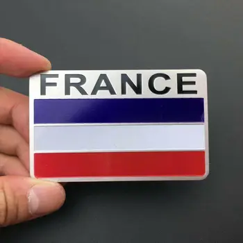 Francúzska Vlajka Auto Batožinového Priestoru Bočné Zadné Dvere Motocykel Emblémy Odznaky Odtlačkový Nálepky, Auto Príslušenstvo Obrázok
