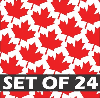 Pre Sadu 24 MAPLE LEAFS Vinyl Odtlačkový Nálepku - Kanadskej Vlajky Vozidlo Honda Obrázok