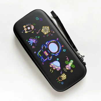 1pc Rocket & Astronaut Vzor Skladovanie Taška Kompatibilný S Nintendo Prepínač Obrázok