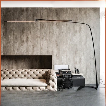 Rybolov poschodí lampa obývacia izba gauč dizajnér iny vietor rozšírené zmysel pre minimalistický luxusnú atmosféru rotujúce vertikálne čítanie Obrázok