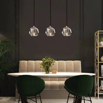 Svetlo Luxusné Loft Posteli Crystal Prívesok Svetlá Tvorivé Jedáleň, Bar, Kaviareň Dekor Led Svietidlo Svietidlá Obrázok