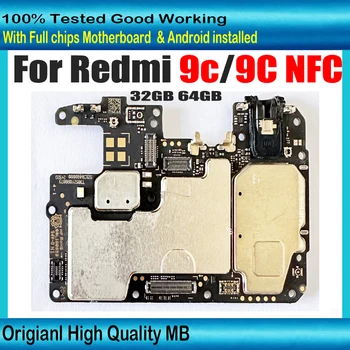 100% Originálne Pre Xiao RedMi 9c / 9C NFC Odomknutý Doske Globálna Verzia S Plným Čipy Logic Dosky Na Redmi 9C NFC Obrázok