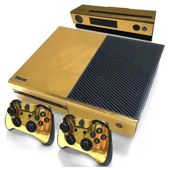 Zlato Lesklé Pleti Nálepky Na JEDNEJ Konzole Xbox Controller + Kinect Odtlačkový Vinyl Obrázok