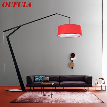 OUFULA Nordic Rybárske Poschodí Lampa ModernFamily Obývacia Izba Vedľa Pohovky Tvorivé LED Dekoratívne Stáleho Svetla Obrázok