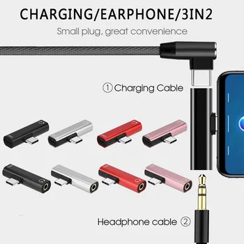 2 V 1 Mini USB Typu C Adaptér Pre Android Slúchadlá Pre Huawei Samsung Galaxy s rezacím zariadením S10 3,5 mm Audio Jack pre Slúchadlá, Adaptér Obrázok