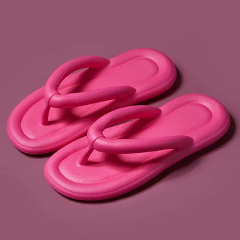 Dno Vankúš Papuče pre Ženy Platformu Non-Slip Pláži Listov SandalsSummer Eva Bazén Flip Flops Obrázok