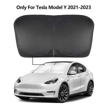 Čelného Skla Slnečník Kryty Pre Tesla Model Y 2021 2022 2023 Predné Okno Opaľovací Krém Chránič Clony Proti Oslneniu Protislnečnú Ochranu Obrázok