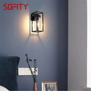 LÔŽKO Americký Štýl Nástenné svietidlo Priemyselné Retro Dizajn LED Spálňa Loft Vnútorné Svietidlá, Lampy Obrázok