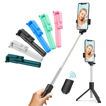Lacné Selfie Stick Mini Statív Stolný Stôl Držiaka Telefónu 710mm Rozšírené Live Show Stojan S Bluetooth Diaľkové Spúšte Pre Cestovanie Obrázok