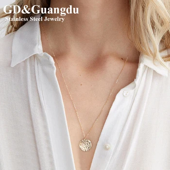 GD kórejský štýl reťazca chocker náhrdelník ženy mesiac prívesok z nehrdzavejúcej ocele náhrdelník pre ženy módne šperky Obrázok