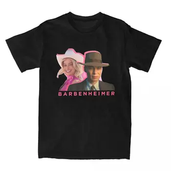 Barbenheimer Film Merch Shirt pre Mužov, Ženy Móda Bavlnené Tričko Krátky Rukáv Jedinečné Oblečenie Obrázok