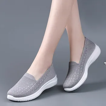 Nové V Obuv Pre Ženy Oka Ponožky Topánky Bežné dámske Topánky Priedušná Príležitostné Športové Topánky Zapatos Mujer Obrázok