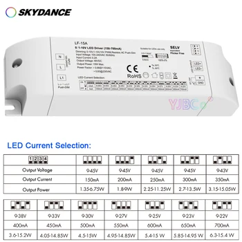 Skydance 15W 150-700mA 0/1-10V Stmievateľné LED Ovládač led Downlight Pozornosti AC110V-220V-10-45VDC Konštantný Prúd Napájanie Obrázok