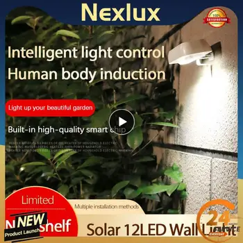 1~8PCS 12 LED Solárne Svetlo Ľudské Telo Indukčné + Ľahké Ovládanie Outdoor IP65 Vodeodolný Solárne Wall Street Light Pre Záhradu Obrázok
