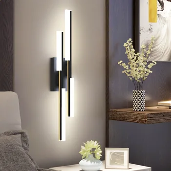 Moderné Svetlo Luxusné Dlhé LED Nástenné Svietidlo Obývacia Izba, Spálňa, Nočné Dekorácie, Lampy, Nordic TV Nástenné Svietidlo Domova Led Svetlá Obrázok