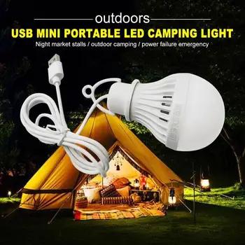 Mini Prenosné Camping Osvetlenie Mini LED Žiarovka Stan Svetlo Núdzového Lampa na Čítanie Obrázok