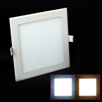 Zapustené LED Celing Svetlo 6W 9W 12W 15W 25W Námestie LED Panel Downlight Hliníkové Vnútorné Lampy AC110V 220V Ovládač je Súčasťou Obrázok