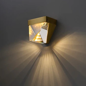 Luxusné Nástenné Svietidlá Crystal Nočná Lampa LED Moderného Umenia Schody Steny Ľahké Čítanie Jedlo Dekorácie Maison, Spálne, Doplnky Obrázok