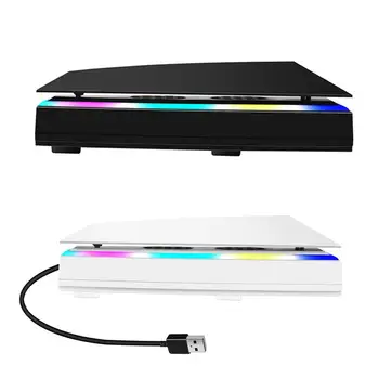 Herné Konzoly Chladiaci Ventilátor s RGB LED Svetlo Nízka Hlučnosť Nastaviteľné Prenosné Chladiča Ventilátor pre PS5 Obrázok