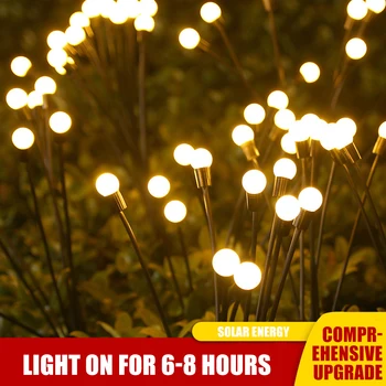 Solárne Firefly LED Osvetlenie Vonkajšie Záhradné Dekorácie Nepremokavé Krajiny Osvetlenie, Ohňostroj Firefly Trávnik Lampy Domova Balkón Obrázok