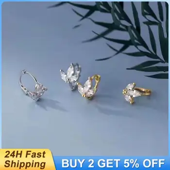 Nádherné Mini Móda Minimalistický Šperky, Módne Avant-garde Rýchly Predaj Očarujúce Zirconia Kvalitné Náušnice Šumivé Obrázok
