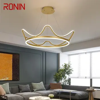 RONIN Nordic Prívesok Lampa Moderného Zlata, Tvorivé LED Koruny Príslušenstvo Pre Domáce Obývacia Izba, Spálňa Decor Luster Svetlo Obrázok