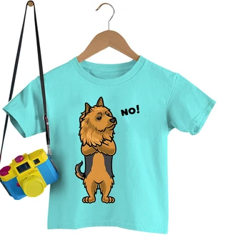 Tvrdohlavý Austrálsky Teriér, Pes Deti Oblečenie Chlapci Legrační Zviera T-shirts Lete Y2k Streetwear Módy Kreslené Tričká pre Dievčatá Obrázok