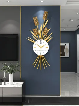 Hodinky, nástenné hodiny svetlo luxusný moderný minimalistický domov obývacia izba módne tvorivé dekorácie na stenu sledovať hodiny na stenu Obrázok