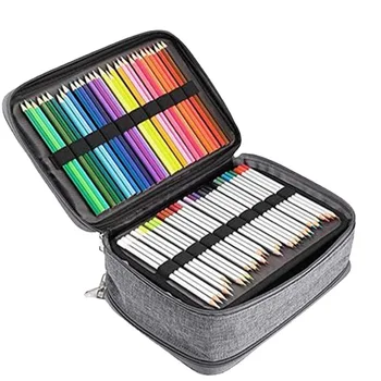Prenosné Odborné Skladovanie Farebné Ceruzky Prípade S 300 Slotov Oxford Handričkou Peračník Sloty Pre 300 Ceruzky Puzdro Obrázok