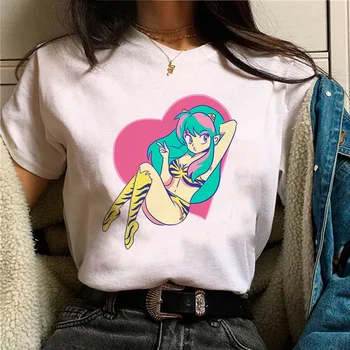 Urusei Yatsura a tsuira t-shirts ženy anime lete grafické tričko žena streetwear komické harajuku oblečenie Obrázok