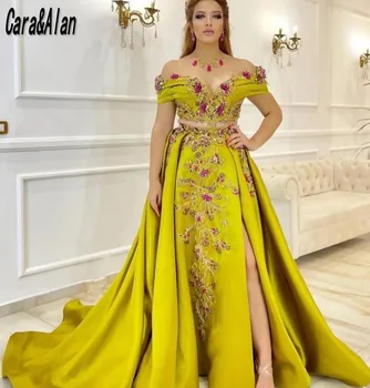 Elegantné Večerné Šaty Pre Ženy, Luxusné Nášivka Dva Kusy Kaftane Prom Šaty Lištovanie Abendkleid Dubaj Svadobné Šaty Hosť Obrázok